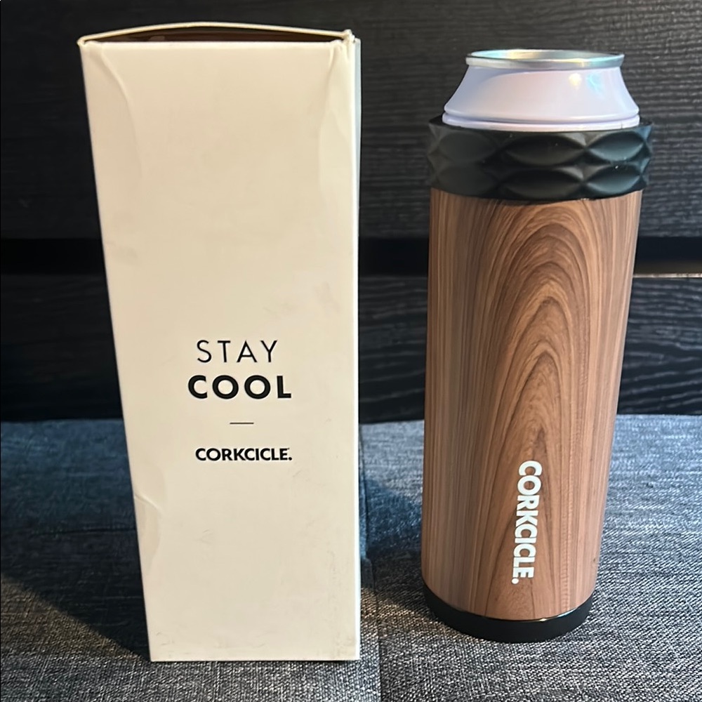 Corkcicle Wood Finish Can Cooler